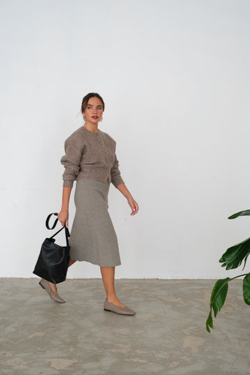 BALLET FLATS GABON TAUPE